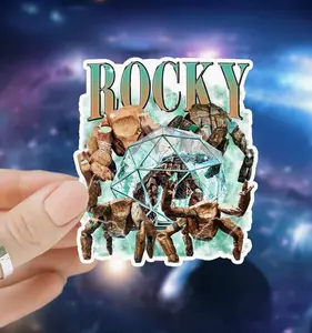 4 Styles Vintage Rocky Bootleg Project Hail Mary Stickers, Project Hail Mary Fist My Bump Sticker