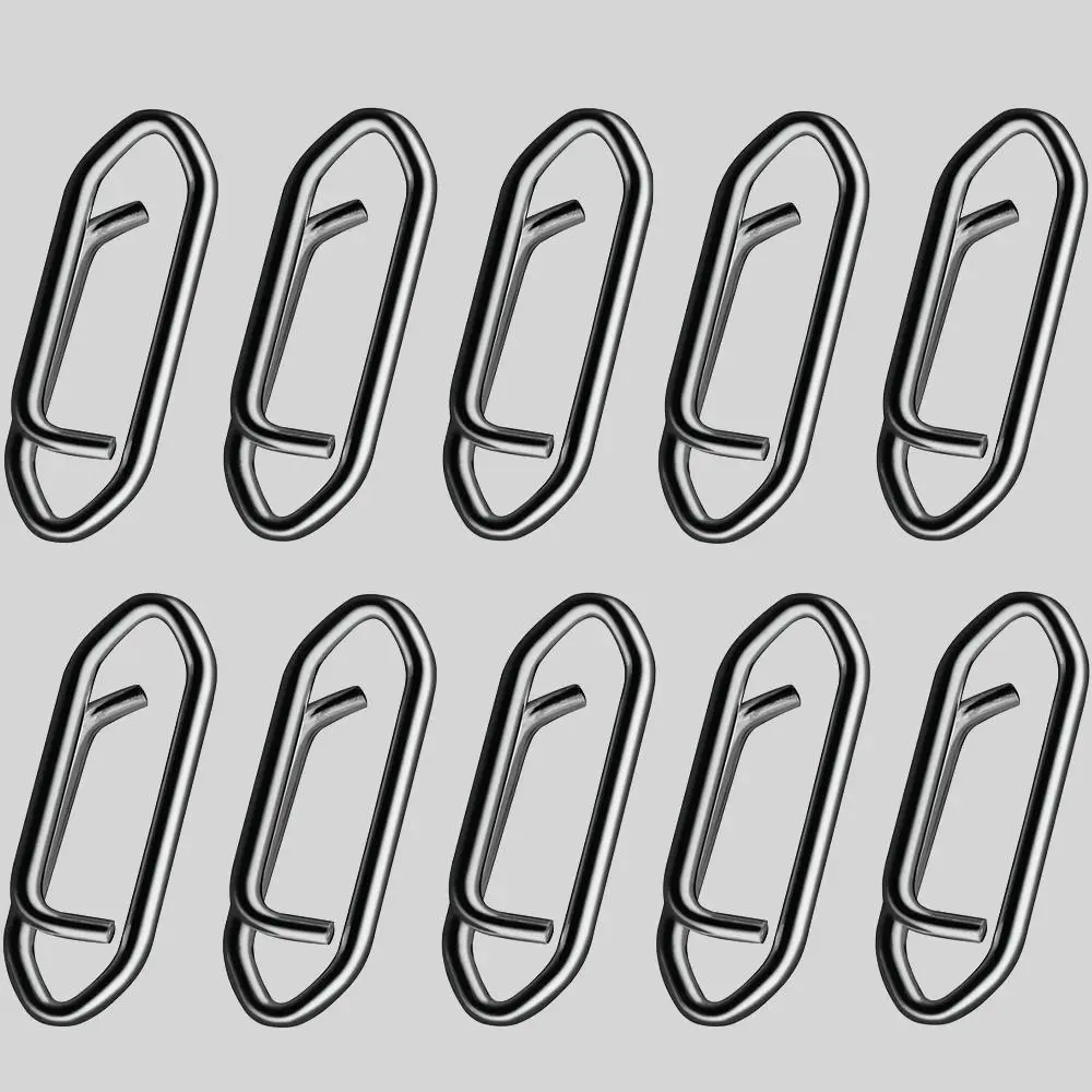 Stainless Steel Fishing Snap, 10pcs High Strength Fishing Snap, Saltwater Stainless Connector Snaps, Swivels Tackle, Power Fishing Clip, Fishing Stuff
