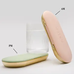 AM PM Compact Kit - Includes 2 x 7-Day Pill Compacts for twice daily medication / suppliments