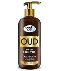 Cool & Cool Oud Body Wash 500ml | Alcohol-Free, Vitamin E-Enriched, Creamy & Moisturizing