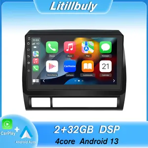 Car Stereo for Toyota Tacoma 2005-2015 touch screen has Android Auto Wireless Carplay, Bluetooth WIFI supports GPS Navigation