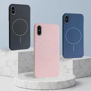 Liquid Matte Case For iPhone X XS XR XS Max 11 12 13 14 15 16 Pro Max 16E Magnetic For Shockproof Soft Back Cover Protection