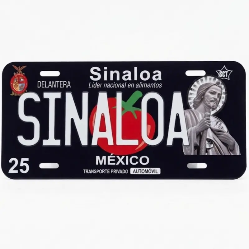 Sinaloa Letrero Personalizado de Aluminio