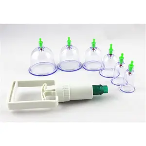 6 Cups Traditional Personal Care Chinese Medical Vacuum Body Cupping Set Massage Magnets Therapy Acupressure Healthy Suction Set Kit Equipment