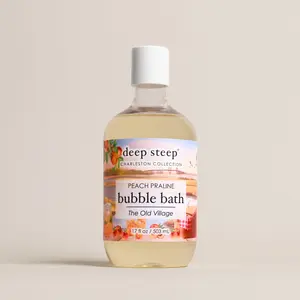 Deep Steep Bubble Bath - Peach Praline 17 fl oz, 500 ml - Body Care with Aloe, Gentle & Nourishing Formula