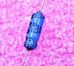 2.2uF 50V, Axial Electrolytic Capacitor, Polarized, Tolerance ±20%