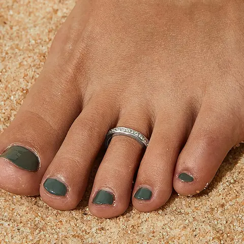 Adjustable Foot Ring, Fashionable Simple Artificial Zircon Inlaid Foot Ring, Toe Rings, Fashion Foot Jewelry for Women & Girls, Trendy All-match & Exquisite Jewelry for Birthday Gift, Body Jewelry, Sparkling Zircon Inlay, Body Jewellery