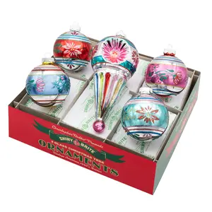 CHRISTMAS CONFETTI 5 COUNT 3.25” DECORATED ROUNDS & 7” SHAPE