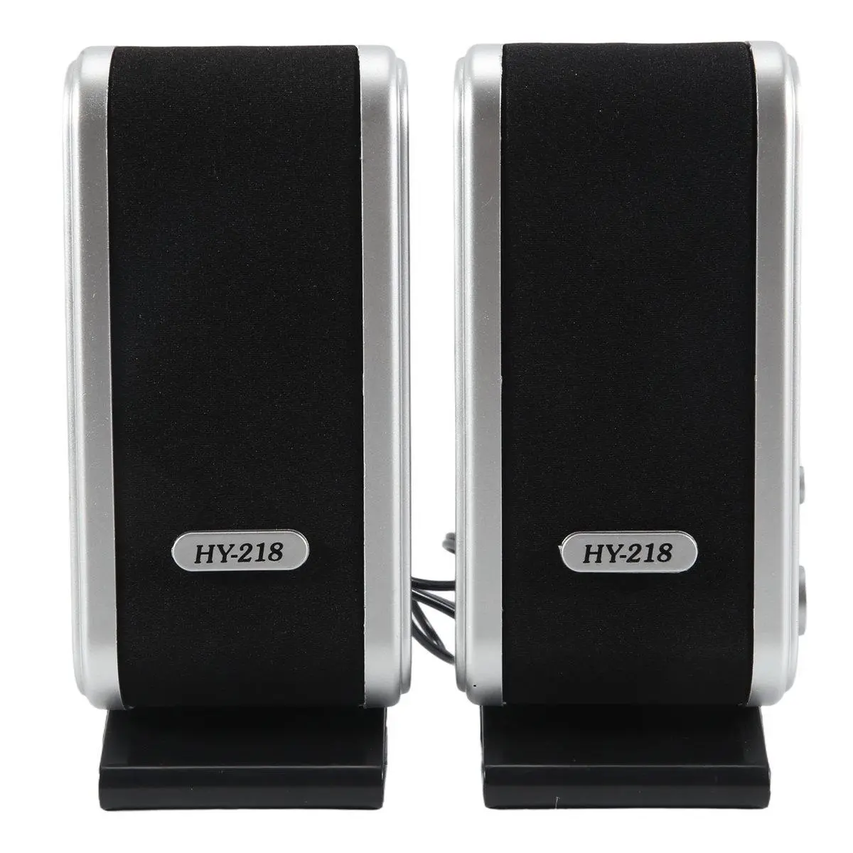 Pack of 2 Portable Wired Surround Sound Stereo Computer Speakers - USB Type A Plug-and-Play, 3.5 mm Jack, 2.0 Compatible with 1.1, 20kHz Frequency Response, 4 Ohm Impedance, Ideal for Desktop PC & Laptop