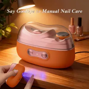 4-In-1 Electric Nail Clipper & Polisher with Built-in Storage Box, Electric Nail File, 2-Speed Automatic Nail Trimmer, - USB Charging