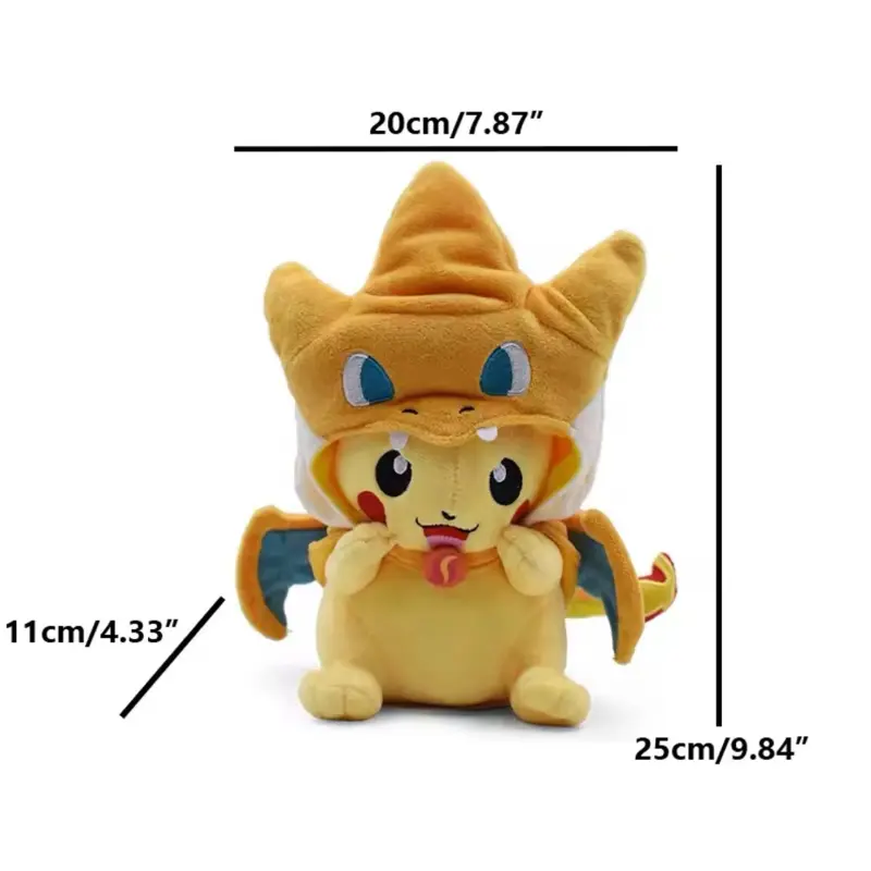 8 inch Pikachu Charizard Cosplay Plush Toy 8 inch Pikachu Charizard Cosplay Plush Toy