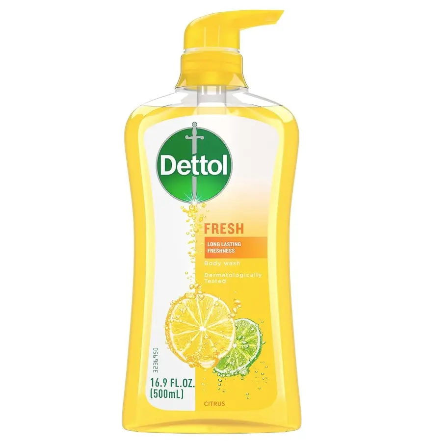 Dettol Fresh Body Wash Cleanser with Yuzu Citrus, Moisturizing & Gentle Formula, Dermatologically Tested Body Care for Normal Skin, 500g Bottle (from Reckitt), Adults, Fresh And Clean, Moisturizes