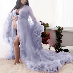 Maternity Dress for Photo Shoot, Tulle Maternity Gown, Baby Shower Photoshoot Dress, Boho Maternity Gown, Wedding Guest Dress, Gift for Her Womenswear Elegant