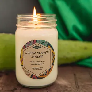 Green Clover & Aloe Soy Wax Candle