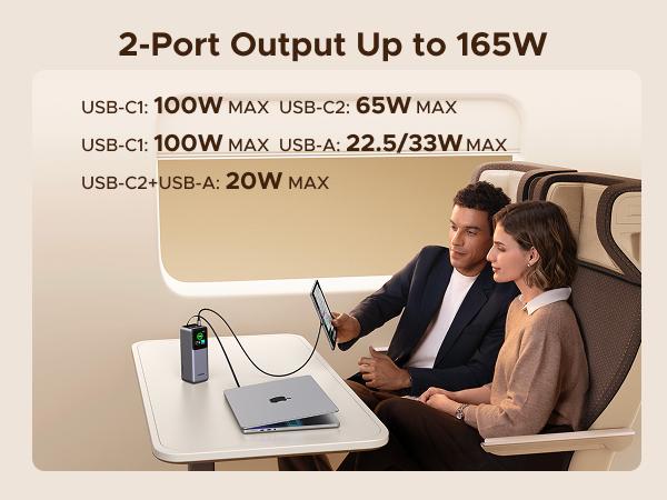 UGREEN Nexode Power Bank 20000mAh 165W with Built-in Retractable USB C Cable Laptop Travel Portable Charger, 100W Input, Fast Charging for MacBook Pro/Air/iPhone 17 16/iPad Pro/Galaxy S25 Ultra/Dell/HP and More TikTokShopBlackFriday ,TikTokShopHolidayHaul