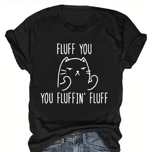 Letter Print T-shirt, Short Sleeve Crew Neck Casual Top, Women's Clothing