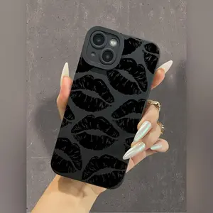 Sexy Lips Pattern TPU Shockproof Matte Phone Case Lens Protection Suitable For iPhone 17 Pro Max Plus Air/ 16/ Plus/ Pro/Pro Max Protective Cover