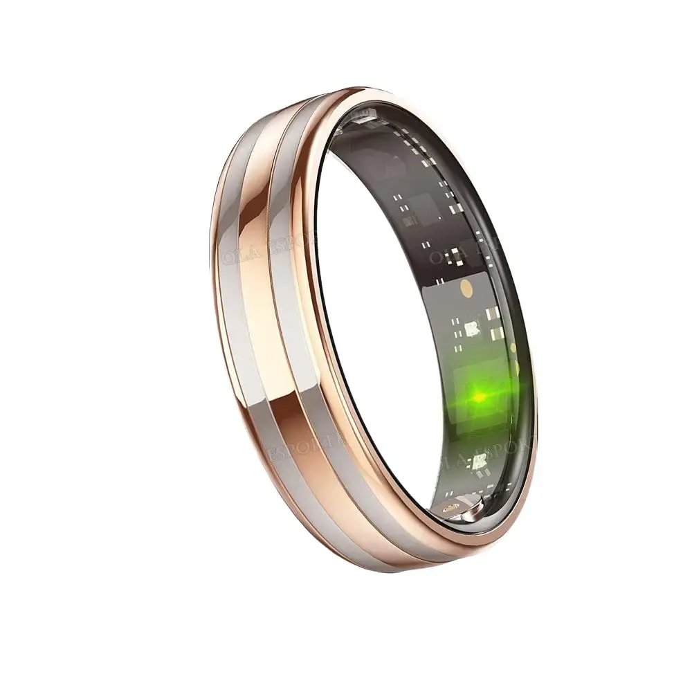 New 6.3mm Thin Smart Ring Health Monitor, Waterproof Fitness Tracker for Outdoor Sports with Heart Rate & Body Temperature Monitoring
