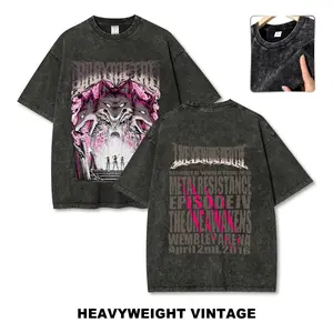 Unisex Babymetal Vintage Washed Graphic T-Shirt – Retro Rock Style Tee, Casual Short Sleeve Streetwear Top