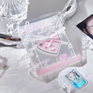 Ballet Strap Acrylic Card Book High-value Mushroom Buckle Photo Album 3-inch Polaroid Love Bean Small Card Storage