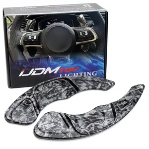 iJDMTOY Forged Caron Fiber Pattern/Style Large Paddle Extensions For Volkswagen MK7 MK7.5 GTI/Golf/Golf-R