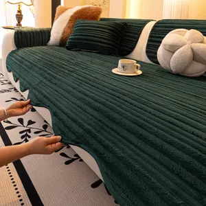 Winter Vintage Luxury Chenille Sofa Cushion, Thick Non-Slip Full Cover Seat Pad, 1pc Soft Plush Couch Pillow for Home Decor