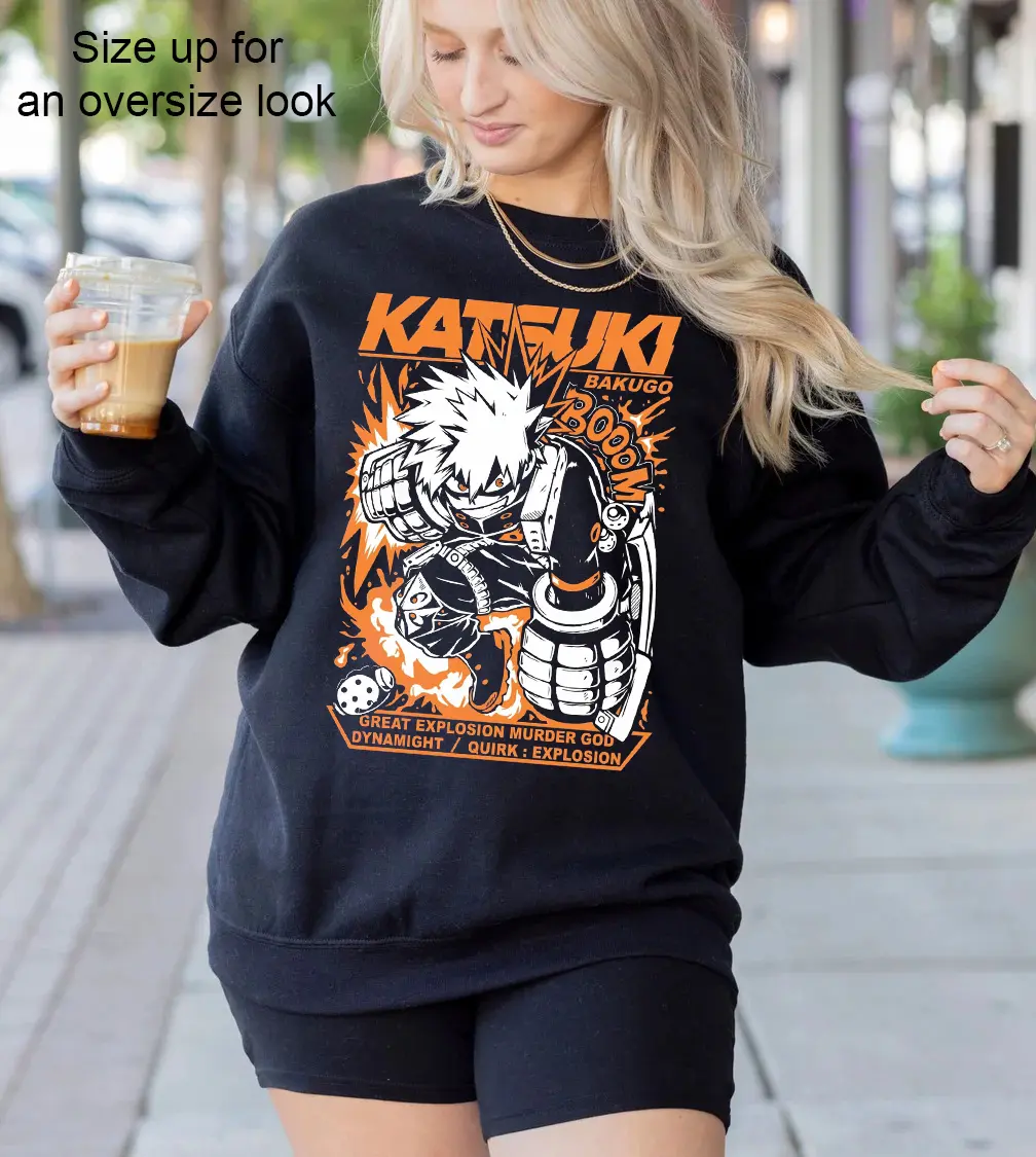 Katsuki Bakugo God Dynamight Sweatshirt, Hoodie, Tshirt, My Hero Academia Fan Shirt, Anime Streetwear, Anime Fan Gifts