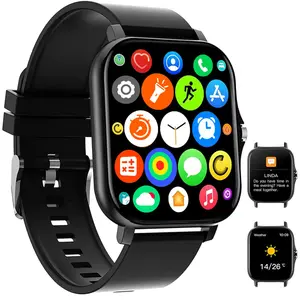 2026 New Upgraded Smart Watch, 1.83" Upgraded Full Touchscreen Smart Watch for Android iPhones with Heart Rate Blood Pressure Monitor, Multiple Sports Fitness Tracker with Smart Watches for Women Men (Black)