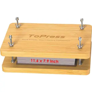 Book Press - 11.6x7.9 Inch, Portable Bookbinding Press with  Structure for DIY Handmade Bookbinding Projects - Beginner-friendly, Can Also  on Flower Pressing