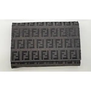 Pre-owned FENDI other Small Leather Goods Zucca Nylon Khaki Zucchino Wallet 11618908756/631213