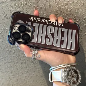 Hershey Chocolate Box Candy Bar Phone Case Casing, Anti-Drop Protective Transparent Soft Back Cover, Fits iPhone 16 15 14 13 12 11 Pro Max X XR XS Max 8 7 Plus Accessories