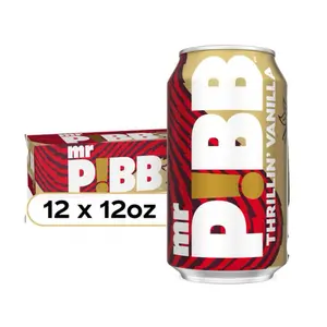 Coca-cola Mr. PiBB Thrillin' Vanilla Soda 12 Pack 12oz Cans Refreshing Soft Drink