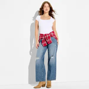 Women's Low-Rise Baggy Curvy Jeans - Wild Fable Dark Wash 6