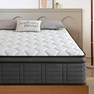 Nicole Selection Hybrid Mattress in a Box - 8-12 Inch Premium Bed Mattress, Motion-isolated  Fiberglass-Free with Individual Pocket Springs, Medium Firm Support, 120-Night Trial - Twin/Full/Queen/King Size, H9B, For Christmas Gifts