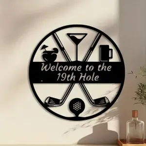 1pc Golf Hole Metal Wall Art, Golf Hole Statue Mural, Perfect for Sports Bar Wall, Father's Day Decor, Modern Home Decor, Ideal Gift for Golf Lovers, Anti-Corrosion Metal
