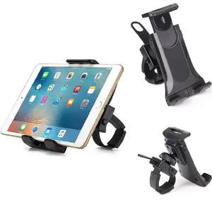 Tablet and phone mounts, Tablet Holder for spin bikes, treadmills, strollers, golf carts, and car steering wheels; adjustable fitness accessory mounts suitable for indoor cycling, elliptical trainers, desks, and camping