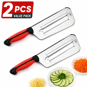 【2PCS】multifunctional vegetable cutter，fruit and meat peeler knife,ultra-sharp stainless steel blade,effortless hard skin removal,daily kitchen use