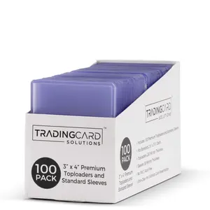 3" x 4" Premium Toploaders (100 Pack w/ 100 Soft Sleeves)