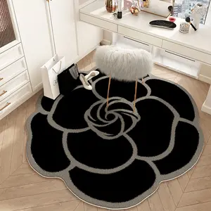 Creative Irregular Flower Shaped Living Room Carpet, Modern Luxury Home Decor Bedroom Bedside Plush Rug, Soft Comfortable Sofa Coffee Table Mat, Fluffy Area Rug