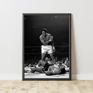 Muhammad Ali Poster,  Black and White Poster