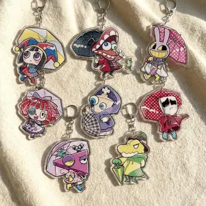Amazing Digital Circus Acrylic Keychain, TADC Umbrella Charm, Pomni Jax Caine Ragatha Kinger Gummigoo Keyring