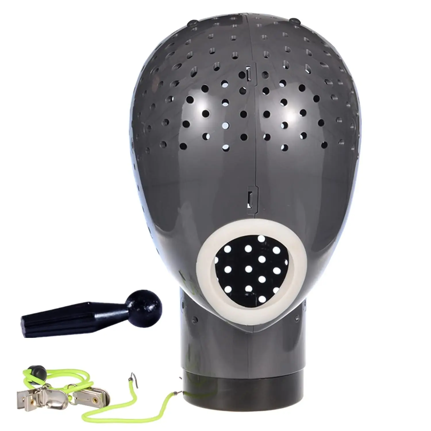 Hair Dryer Wig Stand Holder Mannequin , Drying Wig From Inside to Outside, Quickly, Easily, For Lace Scalp Cap Net (Dark Grey)
