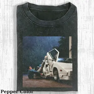 Vintage Jordan Belfort Opens The Door Of A Lamborghini T-shirt,Wolf of Wall Street Unisex Tee Graphic Hard Weekend T-Shirt, The Wolf of Wall Street Movie Tshirt, Top Menswear Womenswear Streetwear