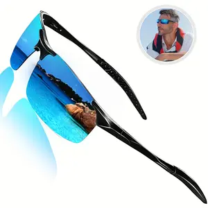 UltraLight Al-Mg Alloy Men's Sunglasses, Polarized UV400 Anti-Ultraviolet Protection, Outdoor for Driving Fishing, Multi-Color Options, Anti-Ultraviolet Men's Sunglasses