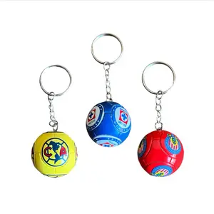 Soccer Keychain Balls/  America / Chivas Cruz Azul / Liga MX Keychain/ Yellow Blue and Red Colors