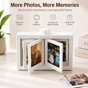 Rotating Photo Frame 360° | Multi Picture Display Album | Perfect Gift for Family, Couples & Memories.