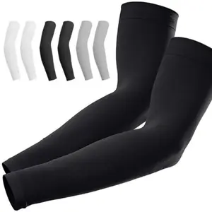 1/2/3/5 Pair Arm Sleeves Outdoor Travel for Men Women Teenager, Sun Sleeves UV Protection, Unisex Cooling Arm Sleeves Cover Compression Sleeves For Men Working Basketball Golf Sports, Black/Gray/White, 2/4/6/10PCS