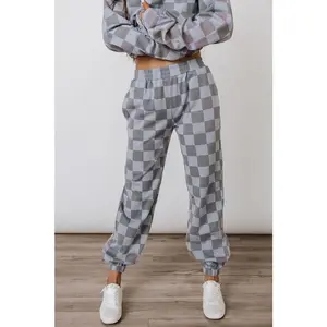 In The Moment Checkered Joggers - Checkered Lounge Pants