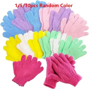 Body Exfoliating Washcloth & Brush Set, Soft Back Scrubber Bath Gloves, Shower Ball, Home Hotel Bathroom Skin Care Towel Collection, Body Care Tool