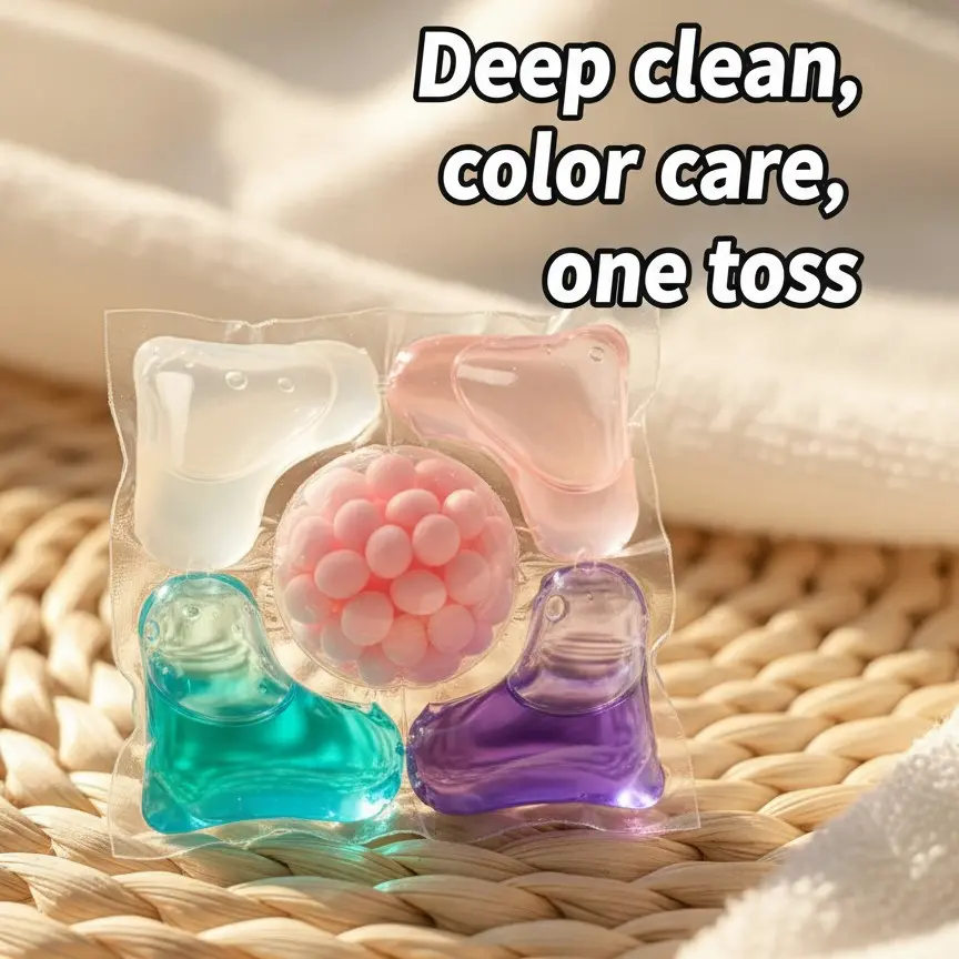 5D Laundry Pods Odor Eliminating, 50pcs Bag, 798-802g, 3D Laundry Pods 12g, 60pcs Box, Antibacterial, Fragrant, Strong Stain Removal, Stain Odor Eliminator